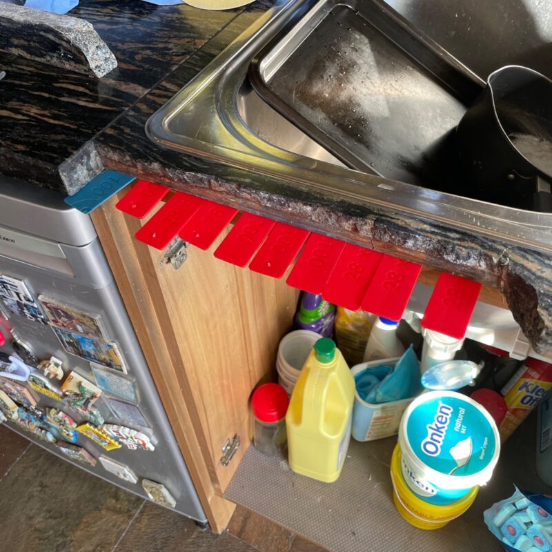 worktop being repaired by strenghtning bars