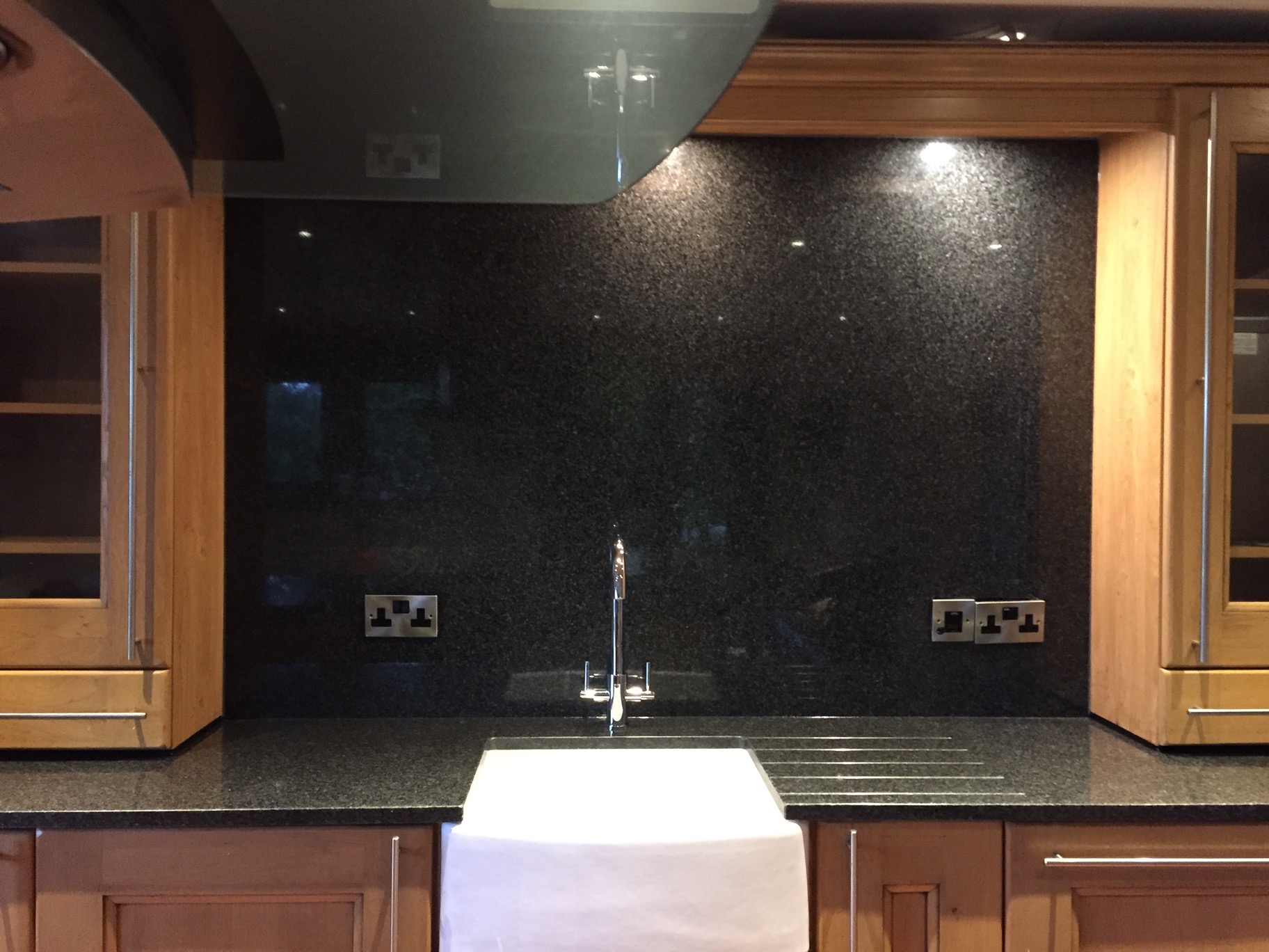 Black Quartz Worktop and Splashback in Harrogate