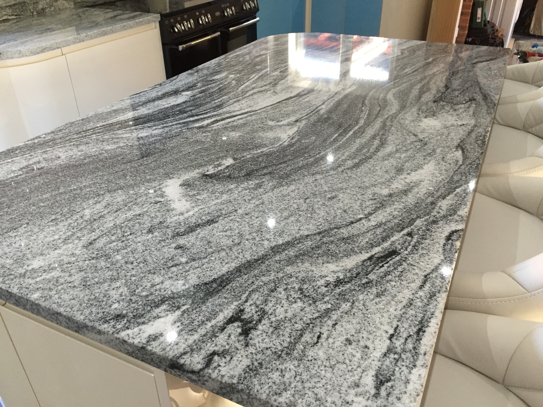 One-of-a-Kind Granite Island Worktop in Manchester